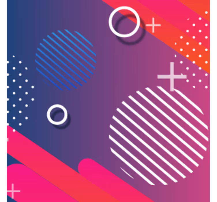 Padėkliukas su geometriniu raštu ir apskritimais - „Tenstickers“