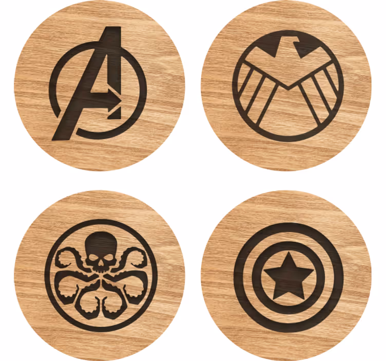 Keršytojų padėkliukai nustato geekų padėklus - „Tenstickers“