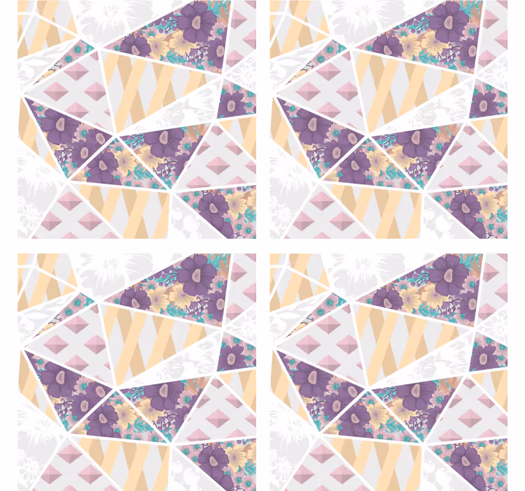 Padėkliukas su geometriniais gėlių raštais - „Tenstickers“