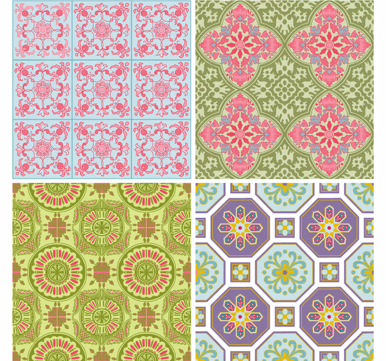 Vibrant tekstūruoti kvadratai padėkliukas - „Tenstickers“