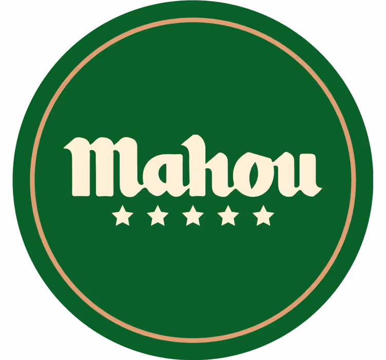 Mahou logotipas ant stalo alaus kilimėlių - „Tenstickers“