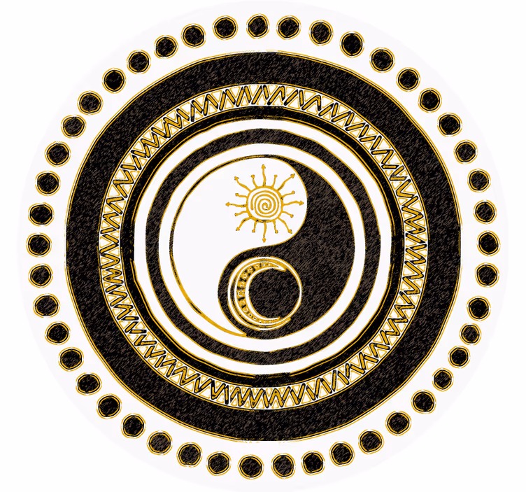 Geek padėkliukas yin yang apskritimo raštu - „Tenstickers“
