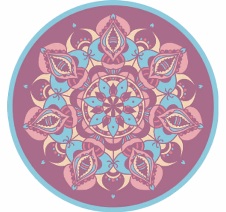 Modernus padėkliukas su sudėtingu gėlių mandala aranžavimu - „Tenstickers“