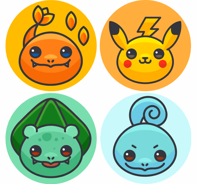 Geek padėkliukas mieliems animaciniams personažams - „Tenstickers“