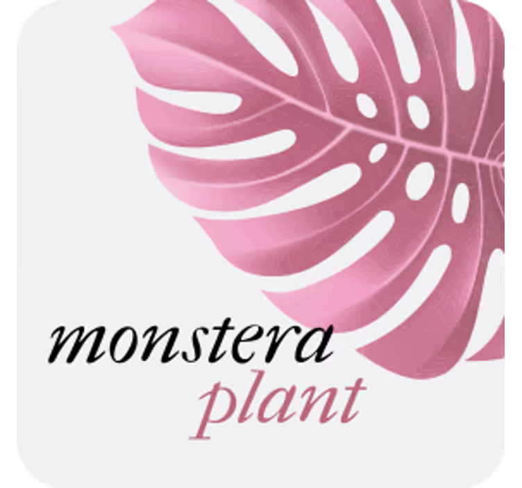 Pritaikomas padėkliukas monstera lapo akcentas - „Tenstickers“