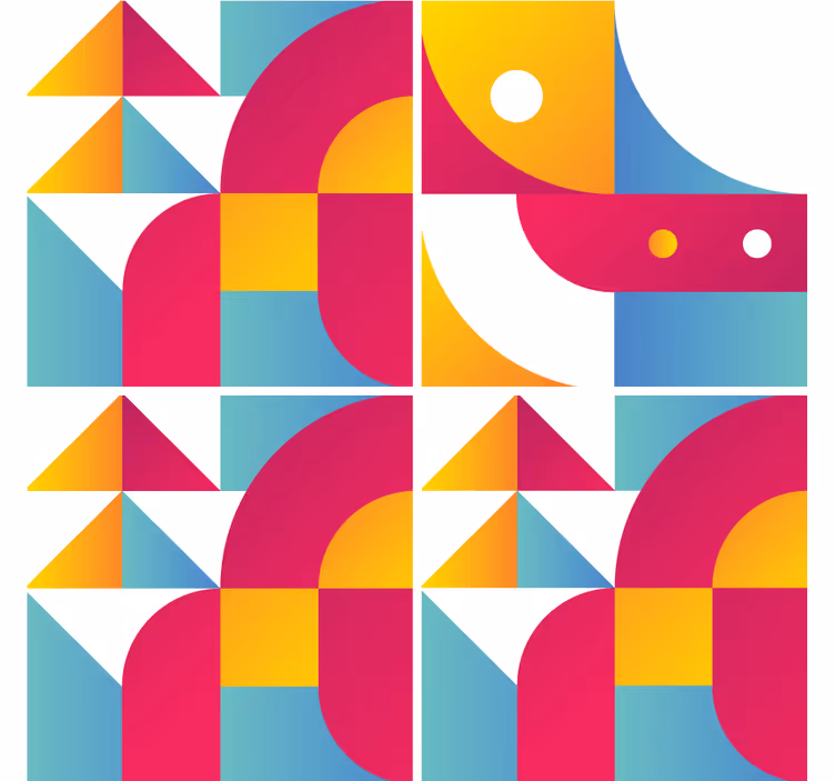 Padėkliukas geometrinių formų raštais - „Tenstickers“