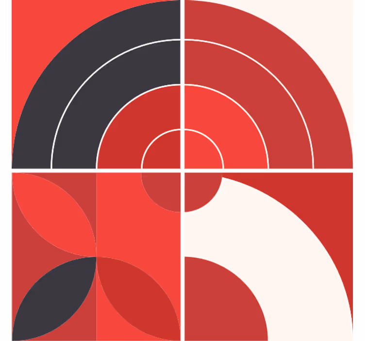 Geometriniai spalvų raštai padėkliukas - „Tenstickers“
