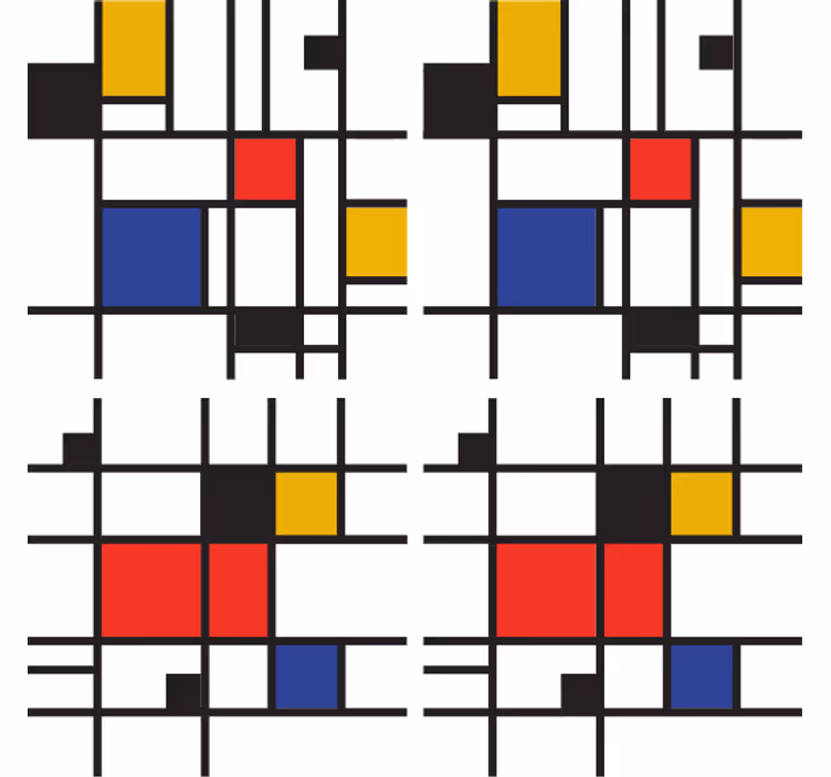 Modernus padėkliukas geometrinių raštų blokai - „Tenstickers“