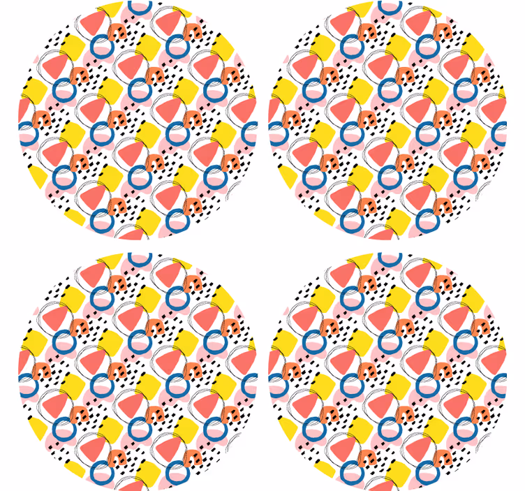 Geek padėkliukas spalvingiems abstraktiems formoms - „Tenstickers“