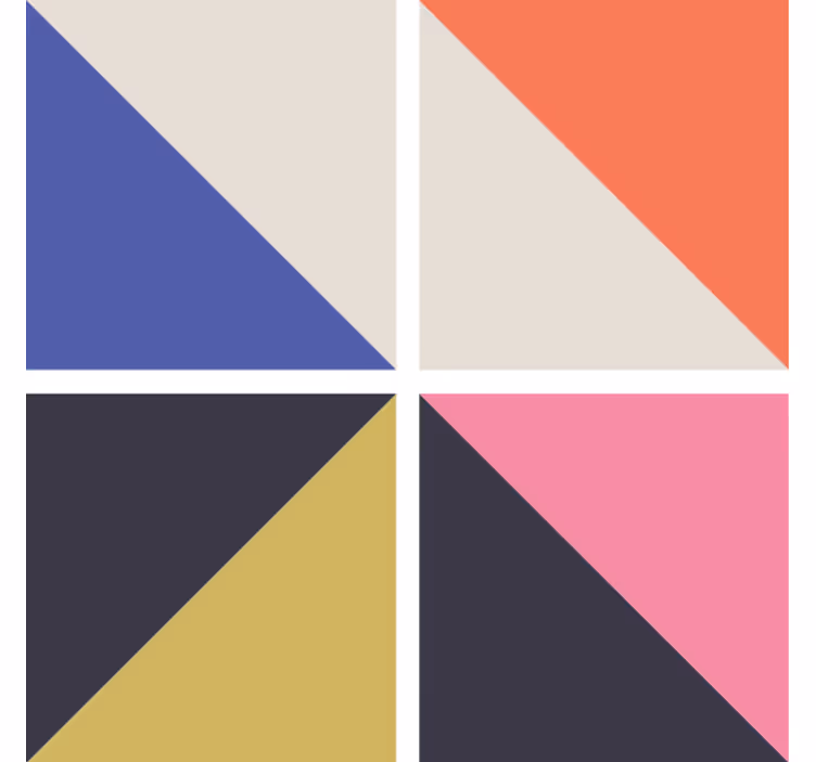 Geometriniai daugiaspalviai kampai padėkliukas - „Tenstickers“
