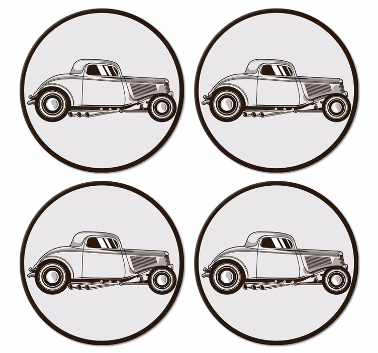 Geek padėkliukas klasikinių automobilių siluetui - „Tenstickers“