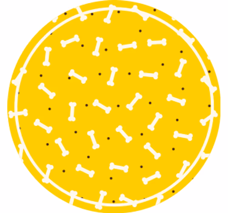 Geek padėkliukas su kaulinio rašto apvalus - „Tenstickers“