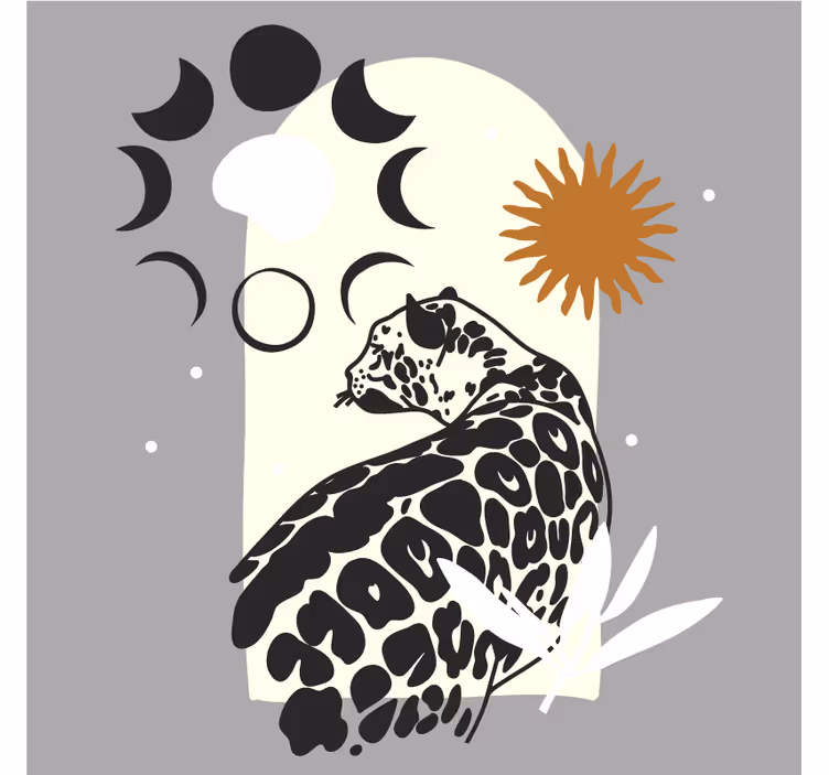 Geek padėkliukas elegantiško leopardinio silueto - „Tenstickers“