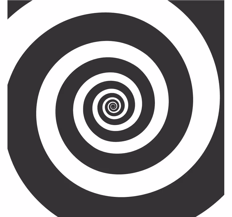 Nespalvotas hipnotizuojantis retro spiralinis padėkliukas - „Tenstickers“