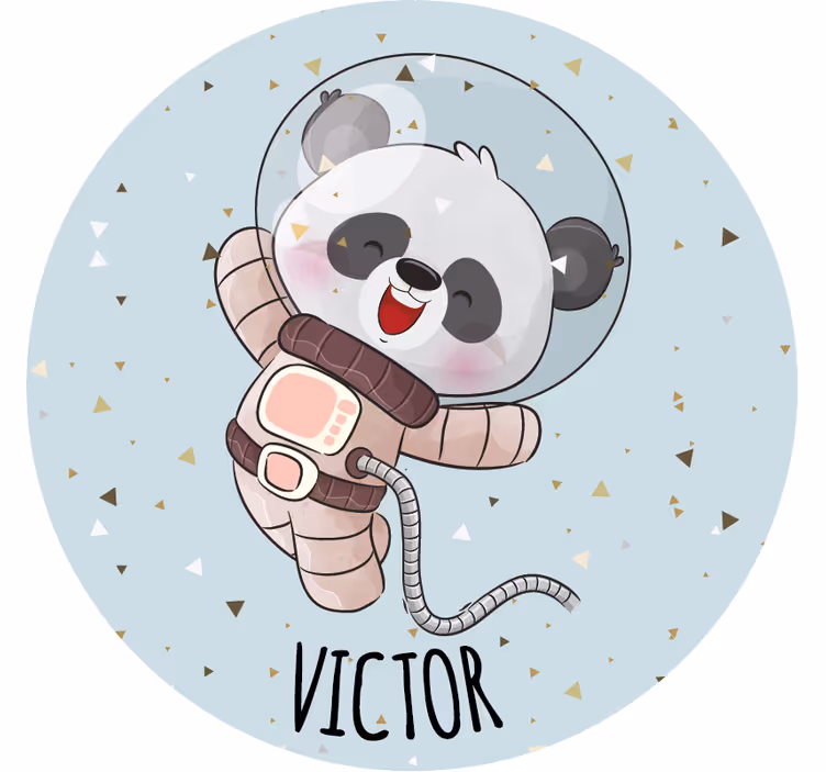 Vintage padėkliukas linksmas astronautas panda - „Tenstickers“