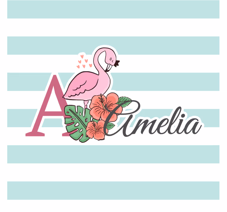 Pritaikomas padėkliukas su flamingo gėlėmis - „Tenstickers“