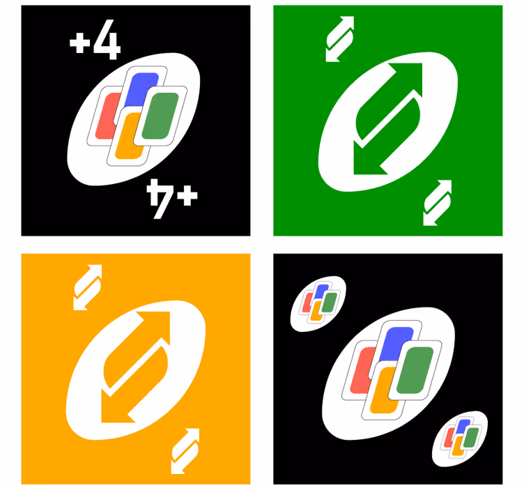 Geek padėkliukas spalvingiems kortelių motyvams - „Tenstickers“