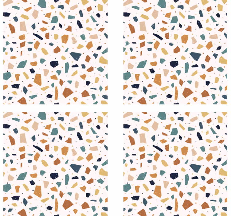 šiltos spalvos terrazzo rašto daugiau padėkliukų - „Tenstickers“