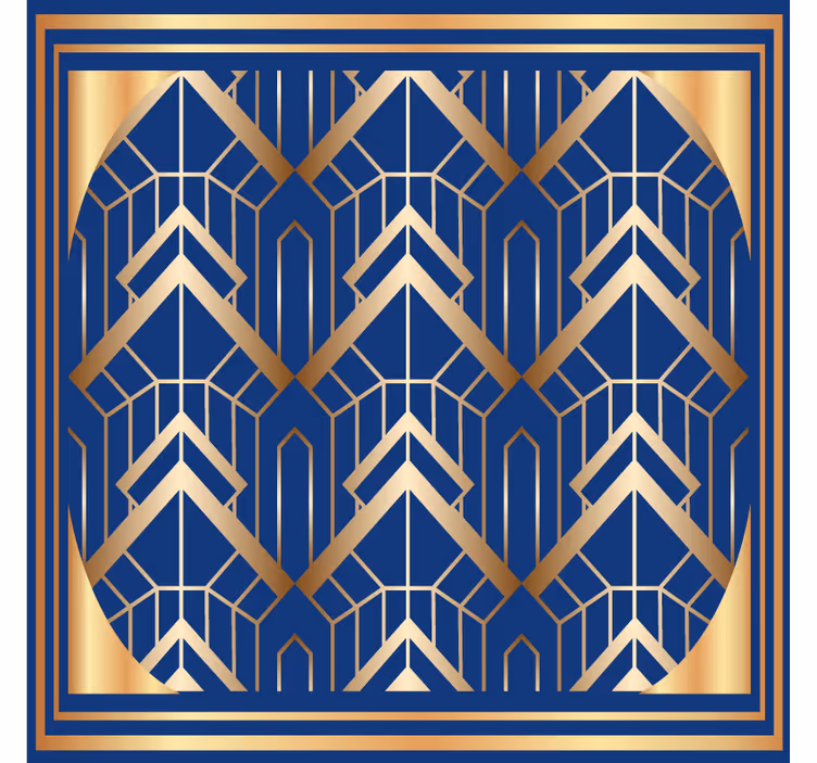 Modernus padėkliukas geometriniu mėlynu ir auksiniu raštu - „Tenstickers“