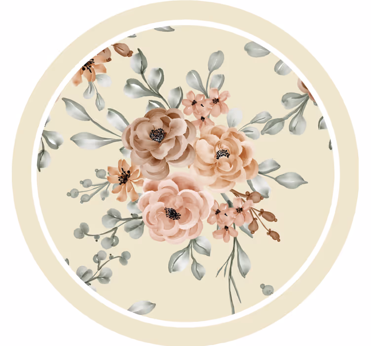 Gėlių elegancijos raštas vintage padėkliukas - „Tenstickers“