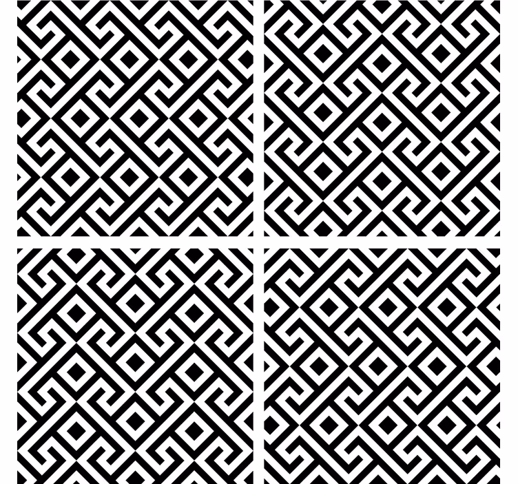 Padėkliukas geometriniu juodai baltu raštu - „Tenstickers“