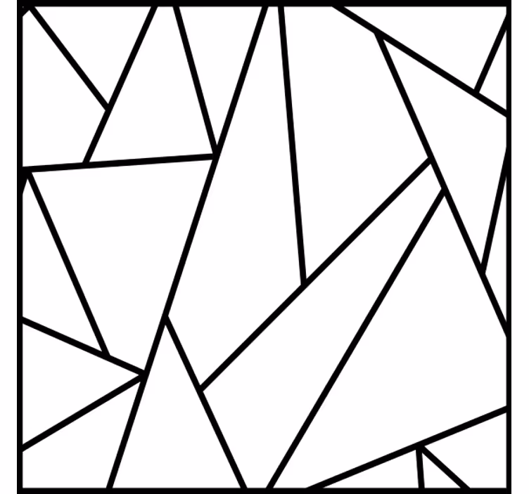 Geometriniai juodi linijų padėkliukai - „Tenstickers“