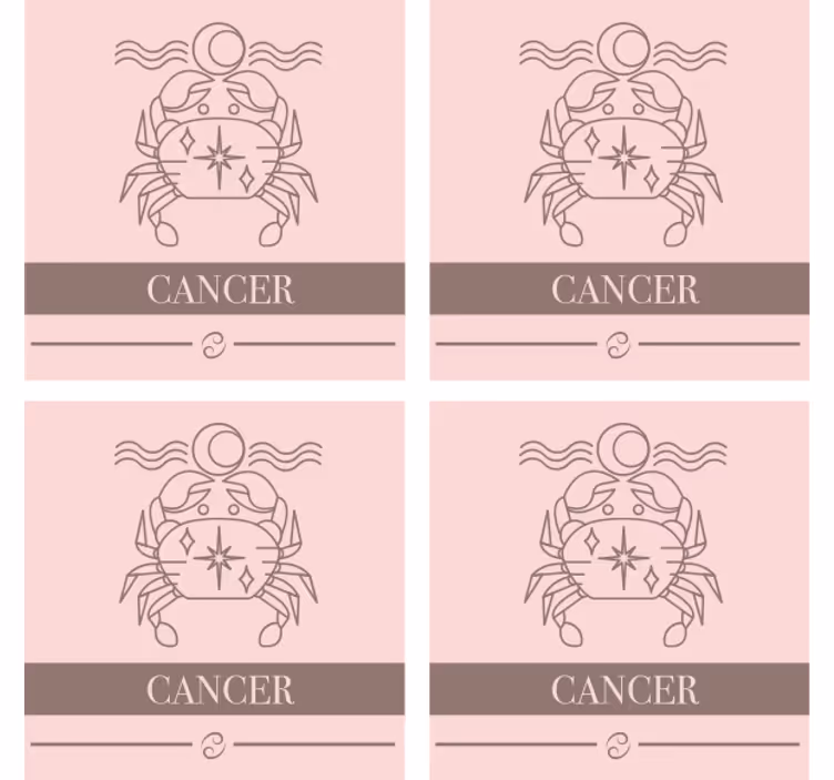Pritaikomas padėkliukas vėžio zodiako simboliu - „Tenstickers“