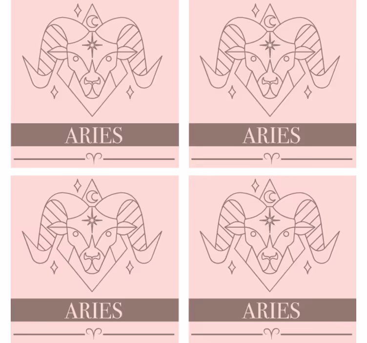 Pritaikomas padėkliukas avino zodiako simbolis - „Tenstickers“