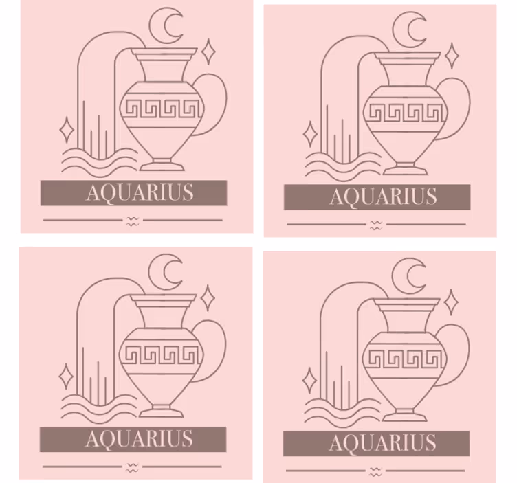 Citatos padėkliukas vandenio zodiako simbolis - „Tenstickers“
