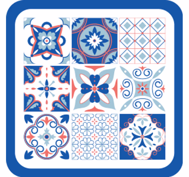 Plytelių padėkliukas geometrinių raštų motyvais - „Tenstickers“