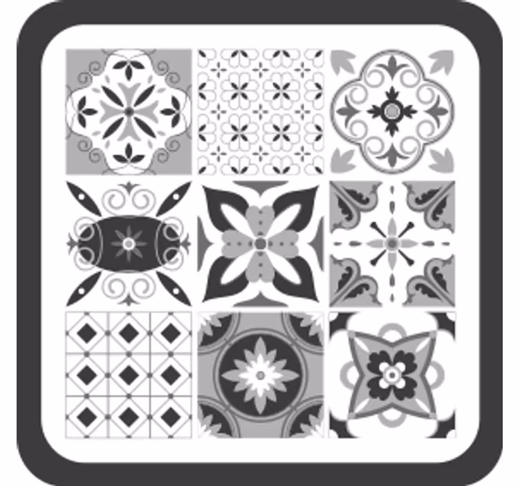 Padėkliukas su geometriniais gėlių motyvais - „Tenstickers“