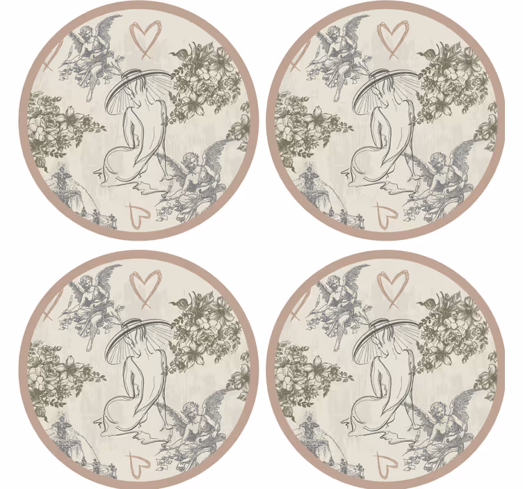 Vintage padėkliukas su elegantiškais gėlių motyvais - „Tenstickers“