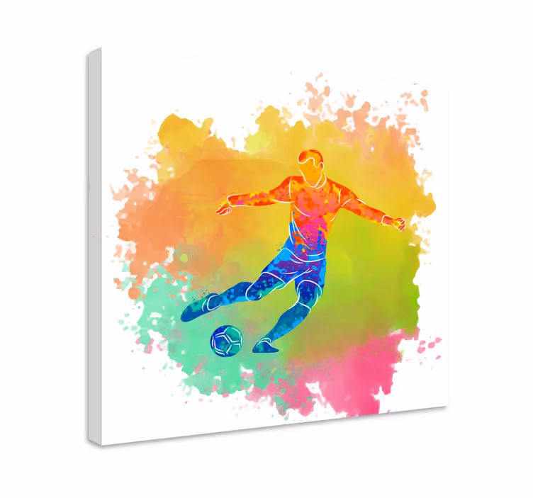 Dinamiškas futbolo veiksmas Drobė sportas - „Tenstickers“