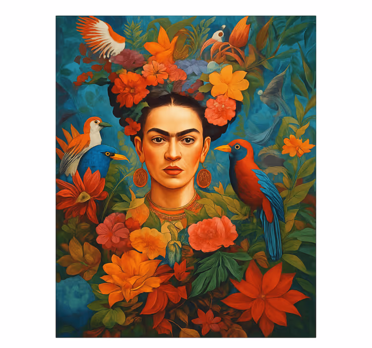 Frida kahlo egzotiniai paukščiai Drobė menas - „Tenstickers“