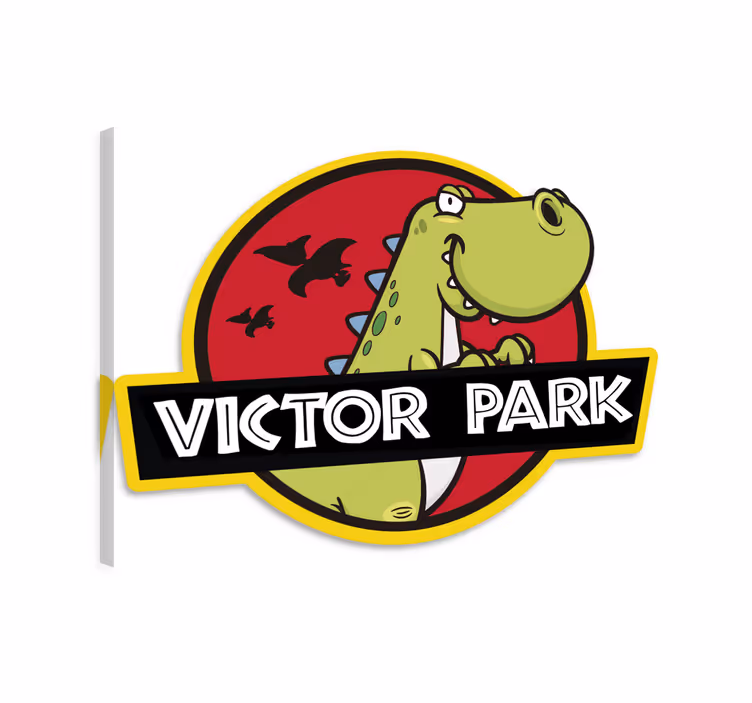 Drobė dinozauras individualus emblema - „Tenstickers“