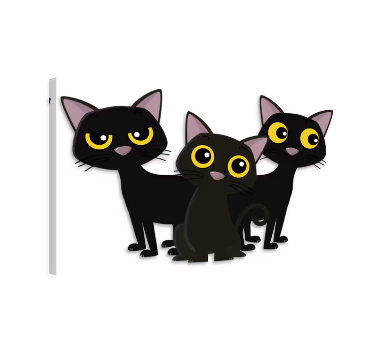 Drobė katė juodos katytės - „Tenstickers“