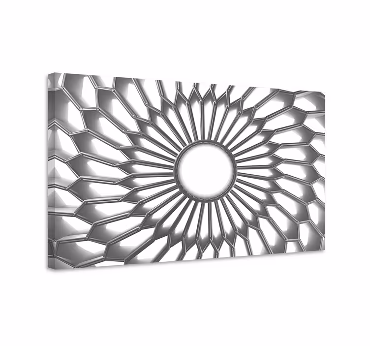 Mandala baltas deimantas 3d modernus drobinis sienų menas - „Tenstickers“