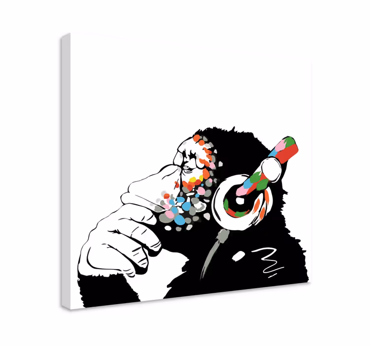 Mono banksy música muzikos drobės menas - „Tenstickers“