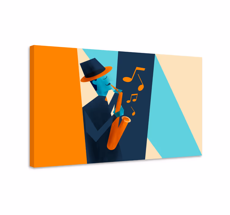Muzikos koncepcijos muzikos drobės menas - „Tenstickers“