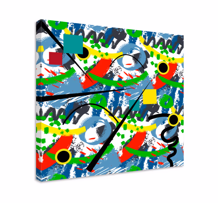 Kandinsky stiliaus abstrakčios drobės sienų dailė - „Tenstickers“