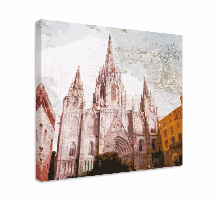 Drobė miestai ir šalys nuostabių katedrų architektūra - „Tenstickers“