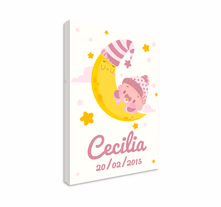 Drobė darželis laimingos mėnulio apkabinimas - „Tenstickers“