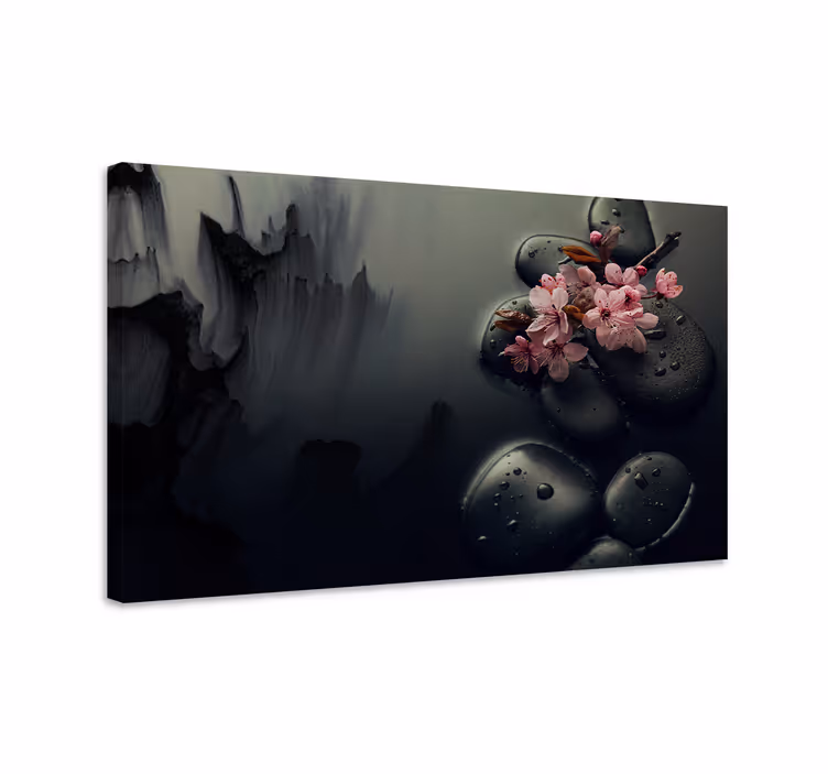 Elegantes flores piedras zen elegantiška drobė - „Tenstickers“