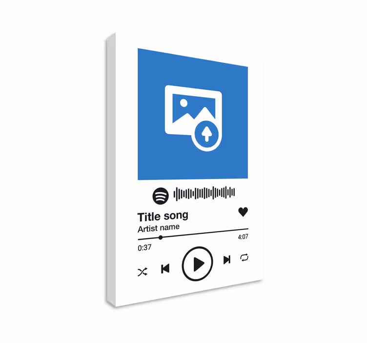 Spotify muzika baltas fonas drobės menas - „Tenstickers“