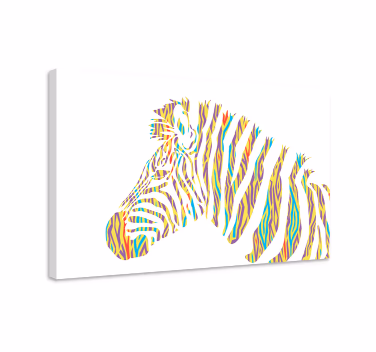 Drobė gyvunais spalvinga zebra galva - „Tenstickers“
