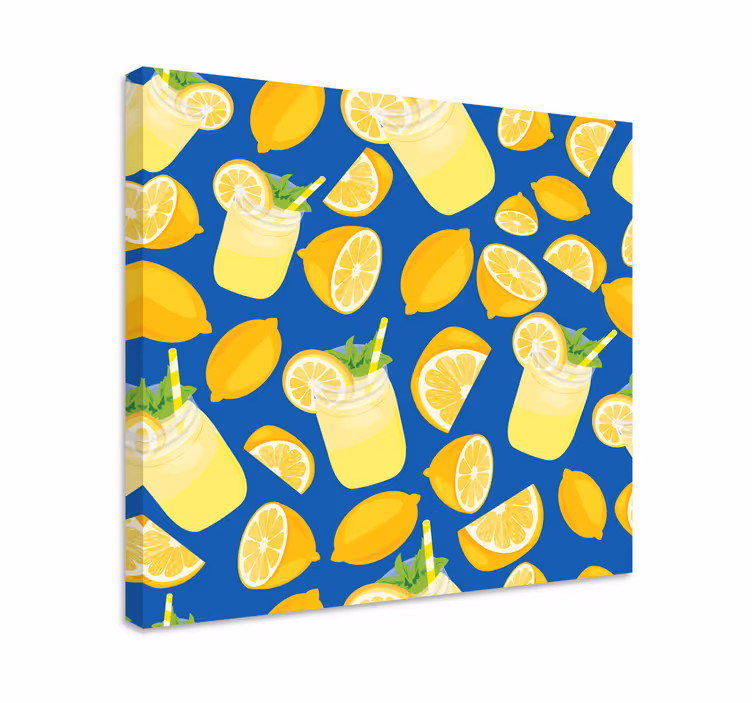 Limonadas ir citrusiniai vaisiai Drobė su vaisiais - „Tenstickers“