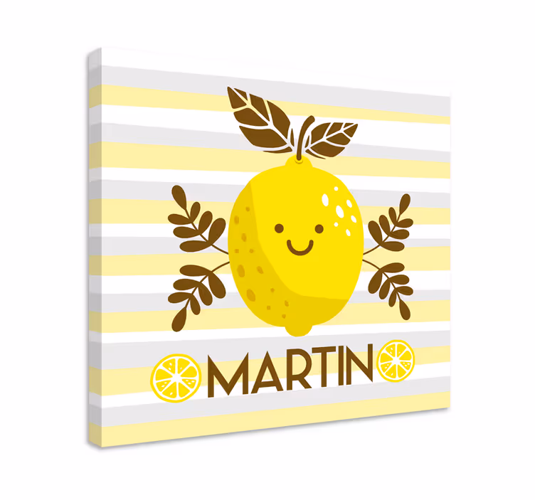 Drobė su vaisiais Šypsantis citrinas - „Tenstickers“