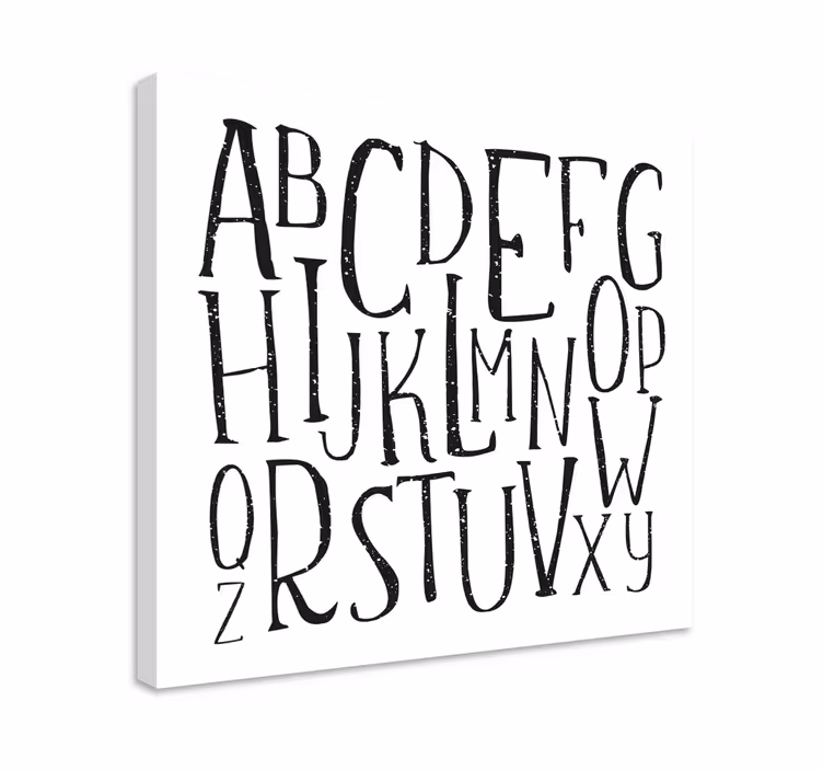 Stilizuotas abėcėlės ekranas Drobė Abc ir raidės - „Tenstickers“