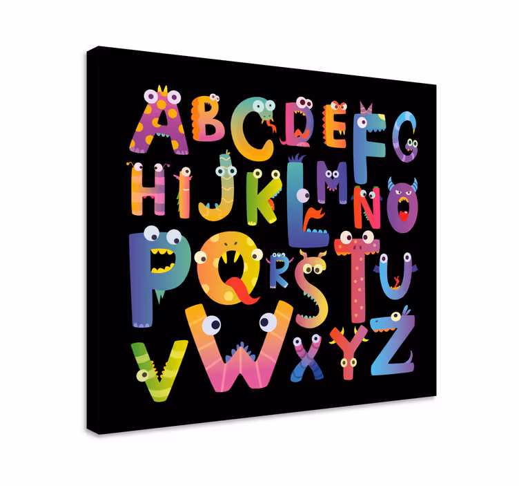 Drobė abc ir monstrai rašmenys - „Tenstickers“