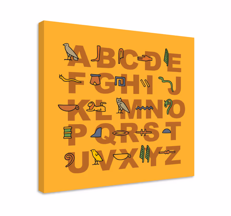 Drobė abc ir spalvingi simboliai - „Tenstickers“